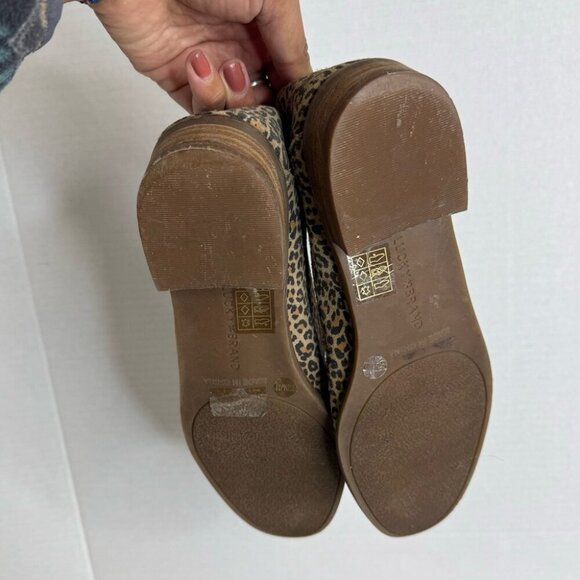 Lucky Brand Leopard Print Size 7.5 Cahill Loafer Mule Convertible Suede - Picture 7 of 10